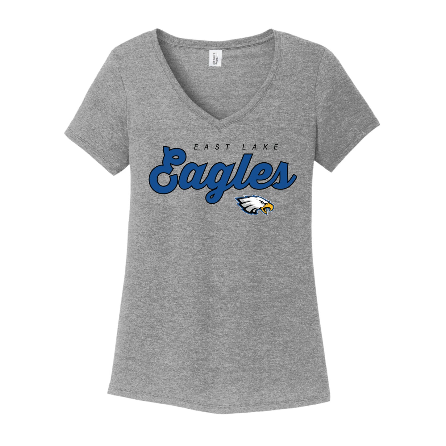 East Lake Ladies Grey Frost Perfect Tri V-Neck Tee