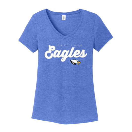 East Lake Ladies Royal Frost Perfect Tri V-Neck Tee