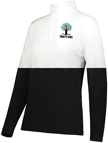 Trinity Oaks Ladies Black / White 1/4 Zip Pullover