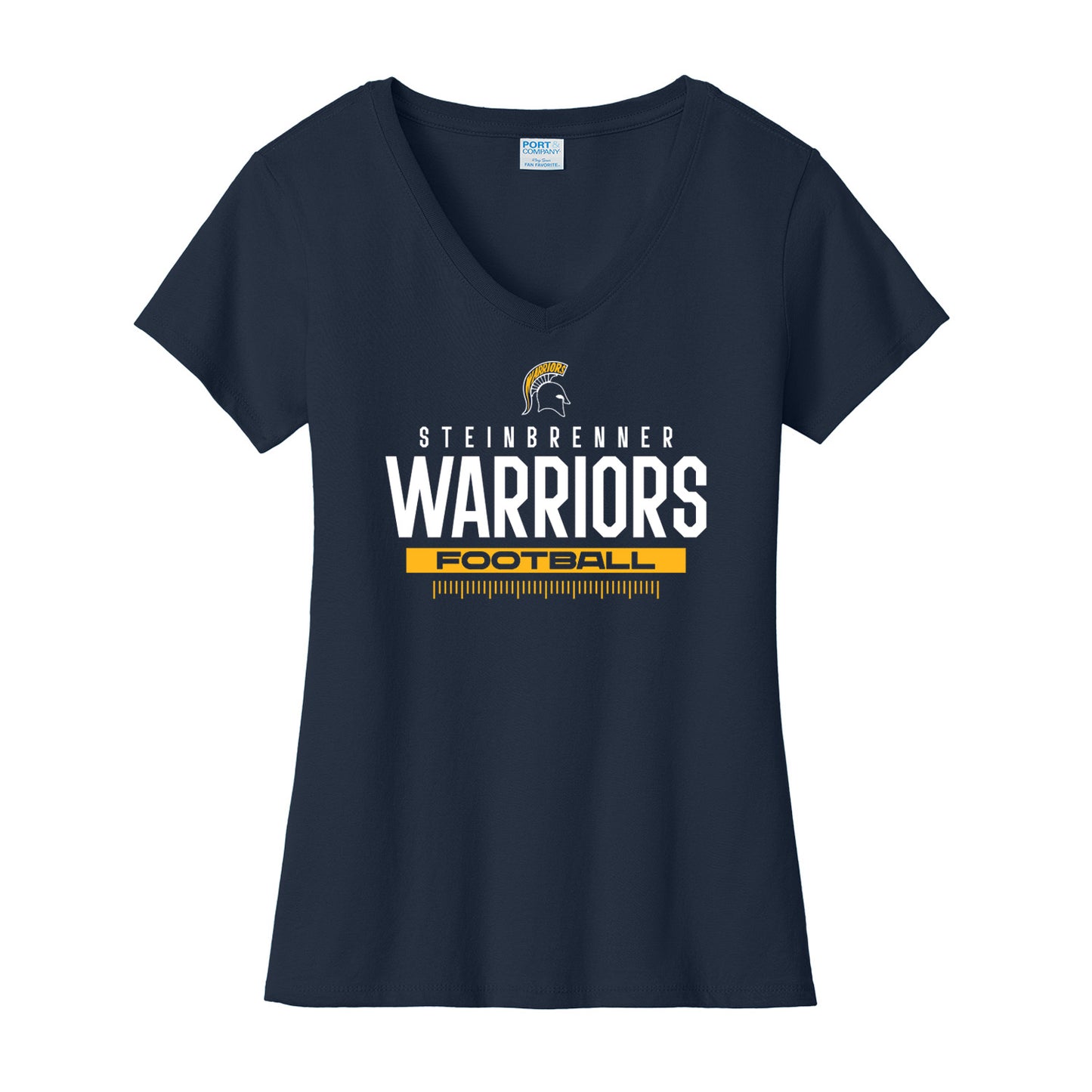 Steinbrenner Football Ladies Cotton V-Neck