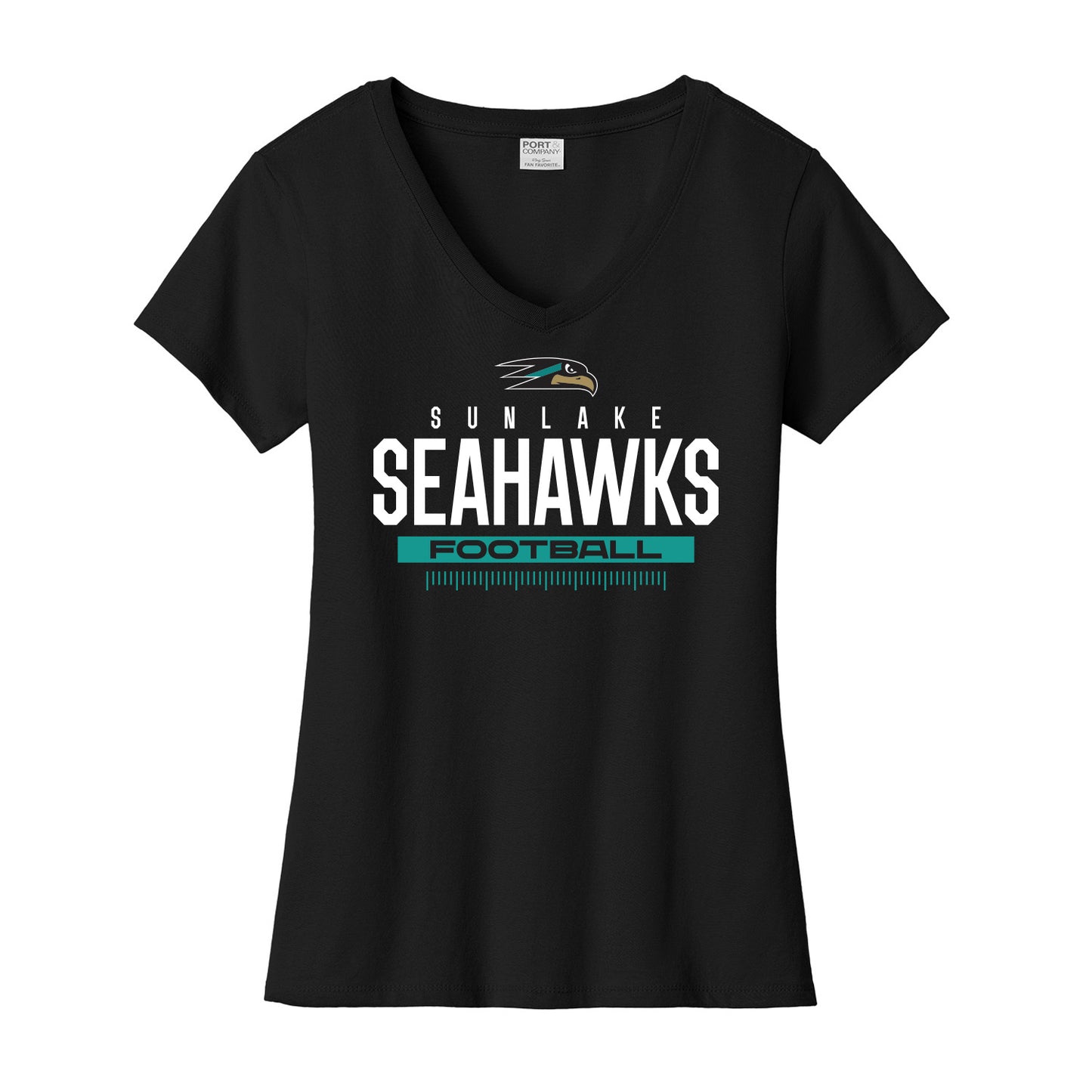 Sunlake Football Ladies Cotton V-Neck