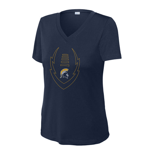 Steinbrenner Football Pride Ladies Dri-Fit V-Neck