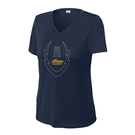 Land O' Lakes Football Pride Ladies Dri-Fit V-Neck