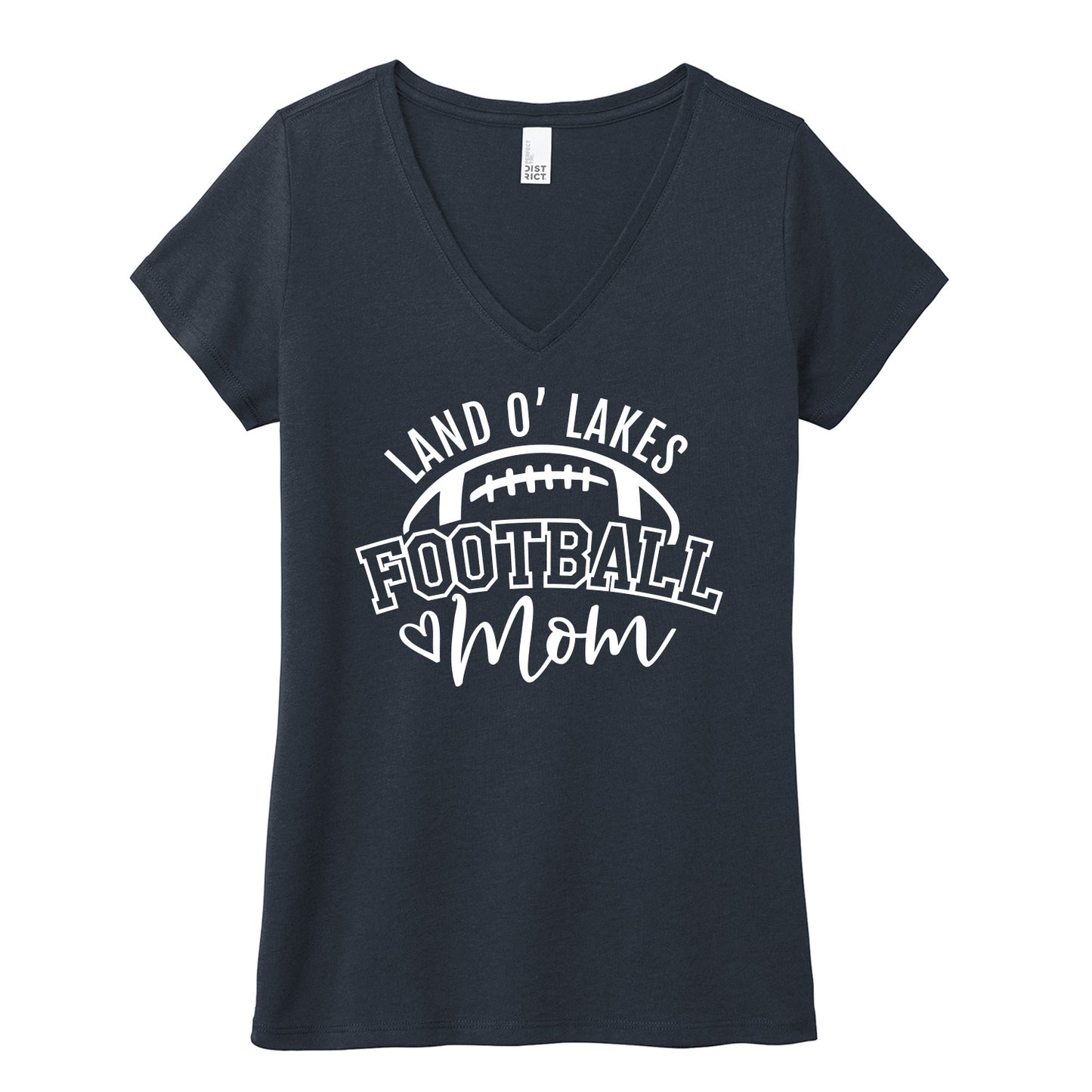 Land O' Lakes Football Mom V-Neck