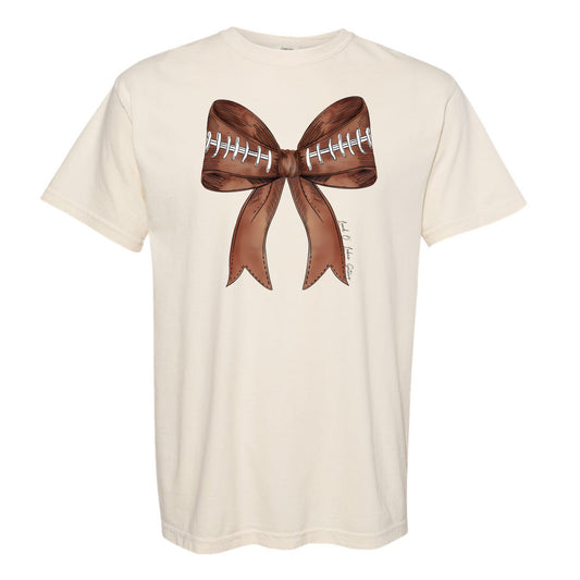 Land O' Lakes Football Bow Comfort Colors Tee