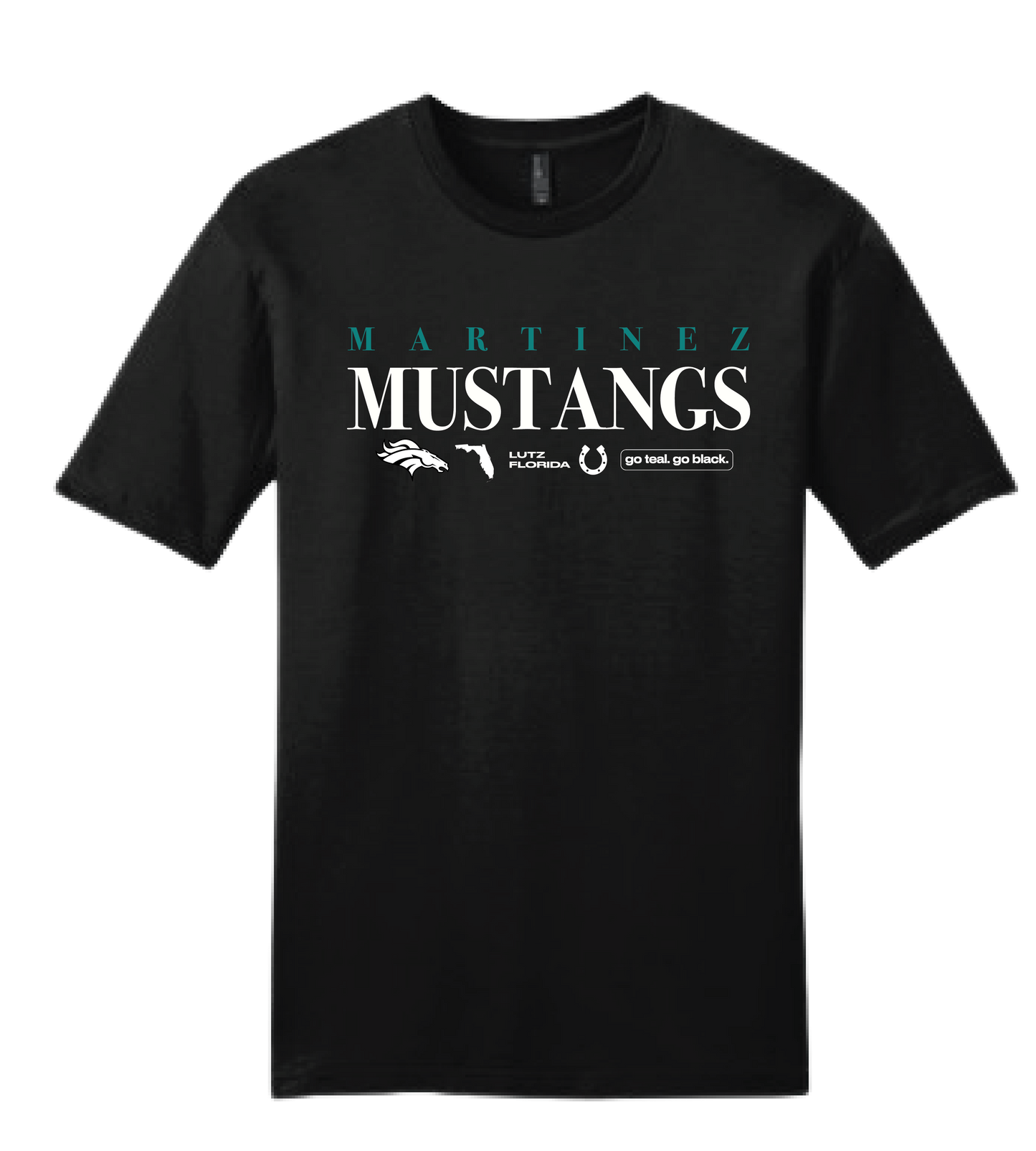 Martinez Go Teal Go Black Tee