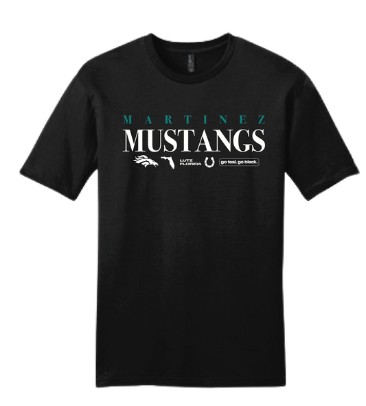 Martinez Go Teal Go Black Tee