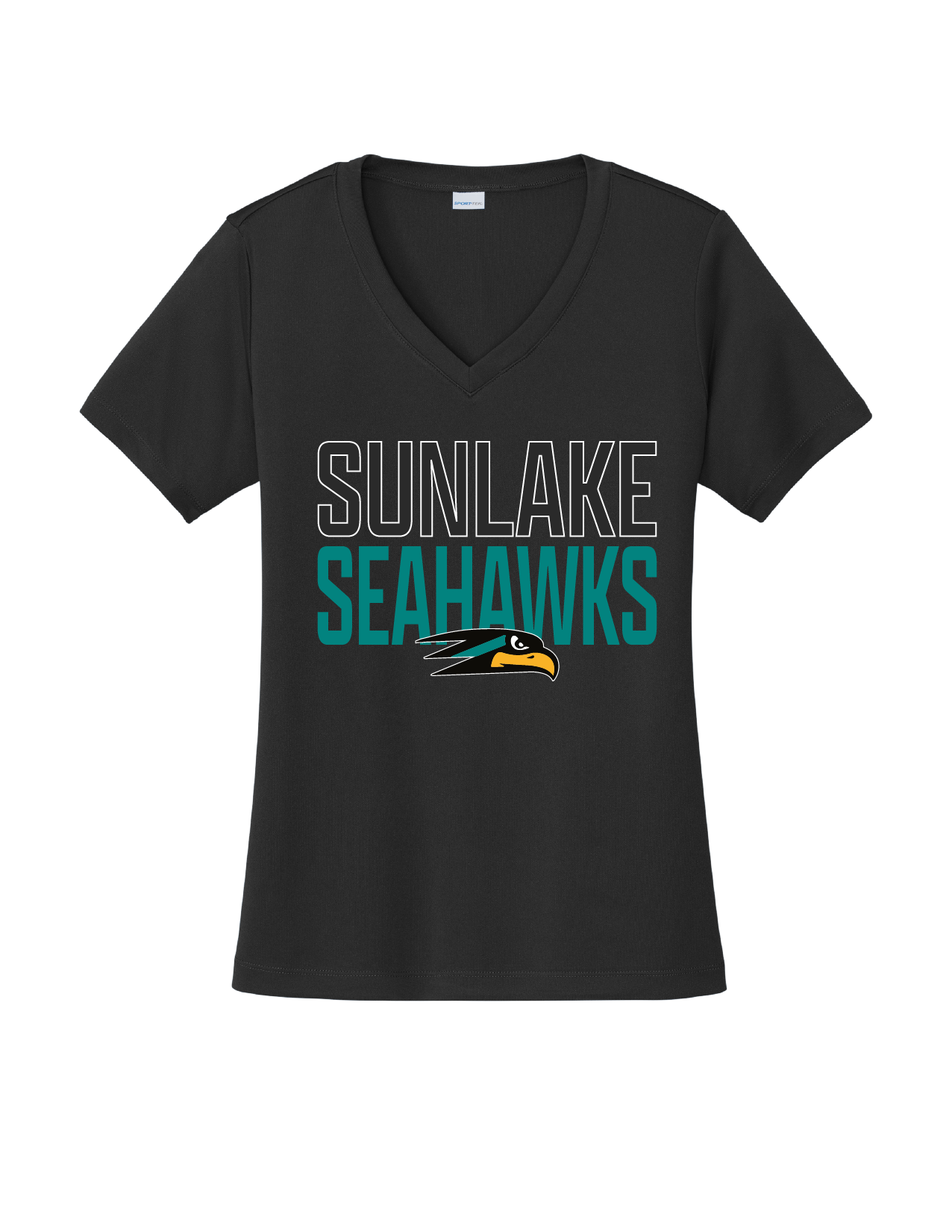 Sunlake Ladies V-Neck Dri Fit Tee