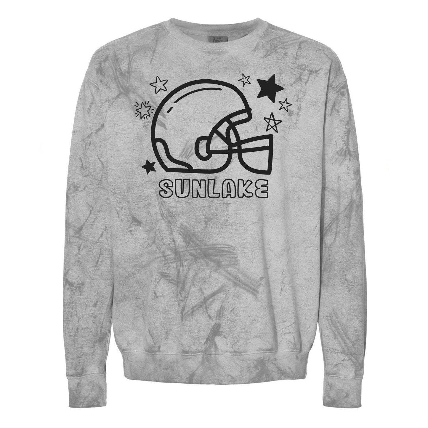 Sunlake Starry Football Comfort Colors Crewneck