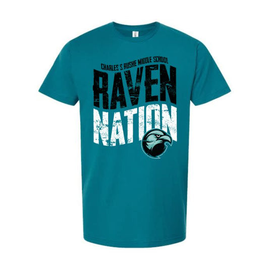 Rushe Raven Nation Teal Tee