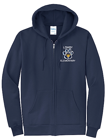 Lowry Navy Zip-Up Hoodie