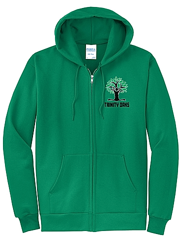 Trinity Oaks Kelly Green Full-Zip Hooded Sweatshirt