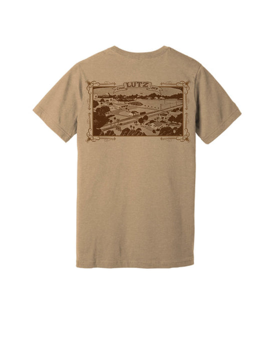 Lutz Mural Heather Tan Tee