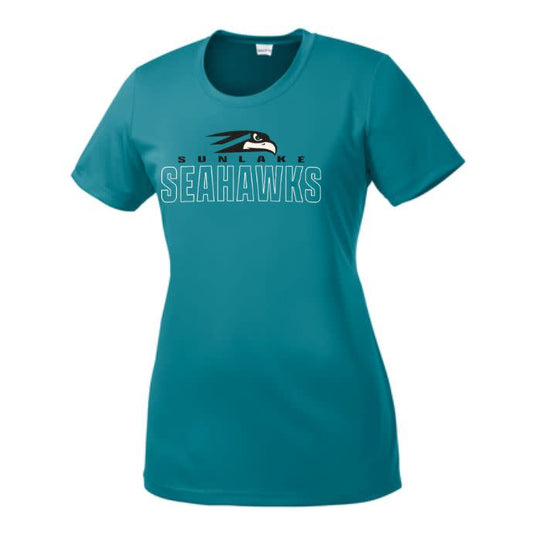 Sunlake Ladies Teal Dri-Fit Tee